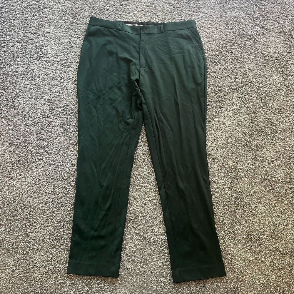 State And Liberty Athletic Fit Stretch Suit Pants Hunter Green Mens Sz 40 40x32
